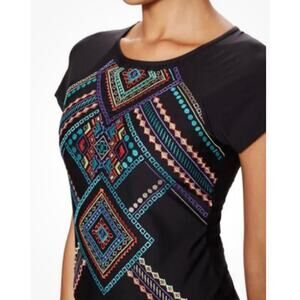 Nanette Lepore Carmenita Embroidered Rashguard Size S Womens Swimwear Beachwear